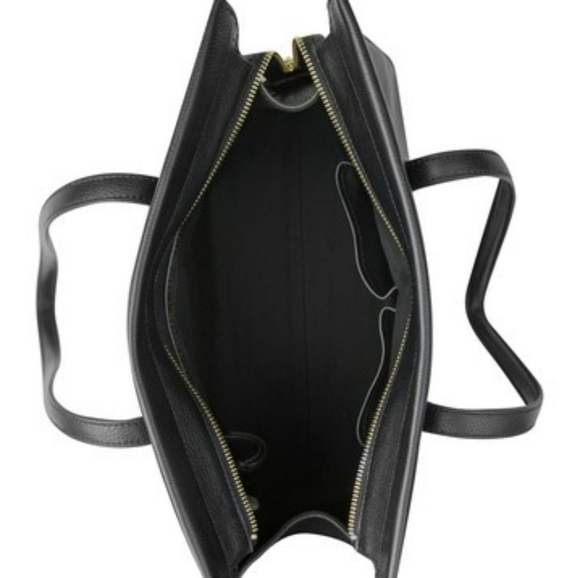 NWT Tahari Sienna Leather Tote Bag Black - Picture 4 of 14